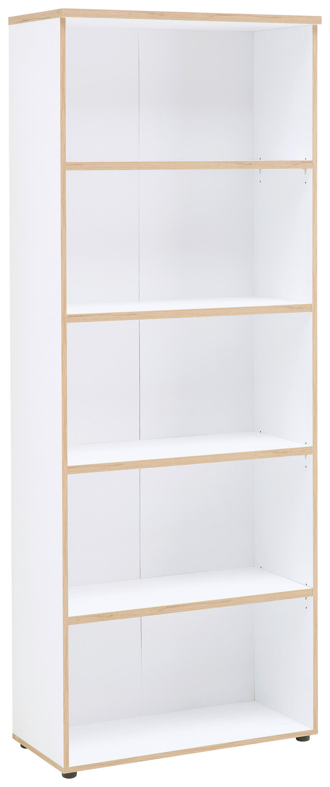 AKTENREGAL 75/197/38 cm  - Weiss/Schwarz, Konventionell, Holzwerkstoff/Kunststoff (75/197/38cm) - MID.YOU