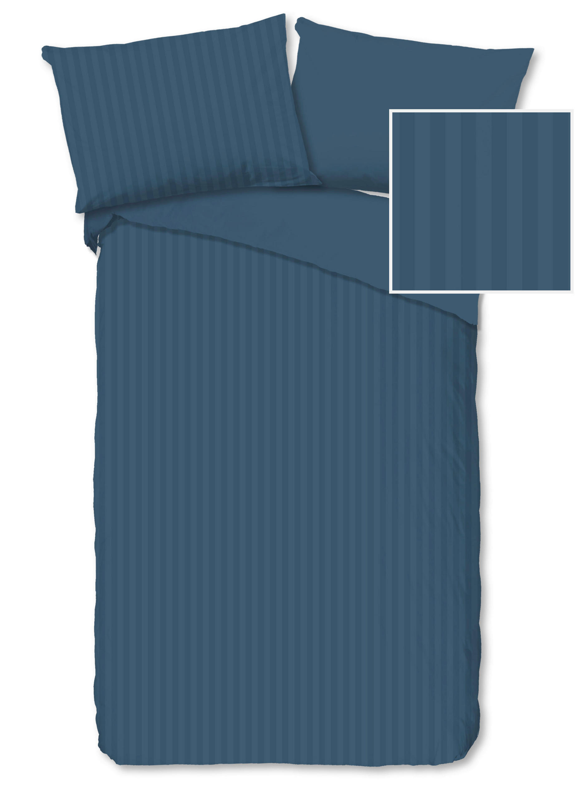 BETTWÄSCHE 2-teilig Descanso Satin 140/200 cm  - Blau, Basics, Textil (140/200cm)