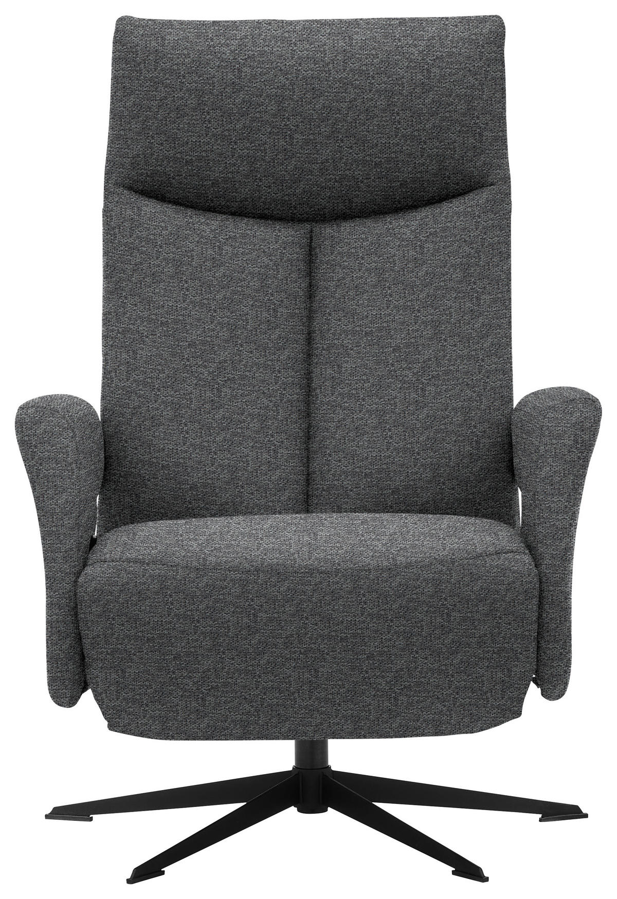 RELAXSESSEL in Textil Anthrazit  - Anthrazit/Schwarz, Design, Textil/Metall (74/105/82cm) - Welnova