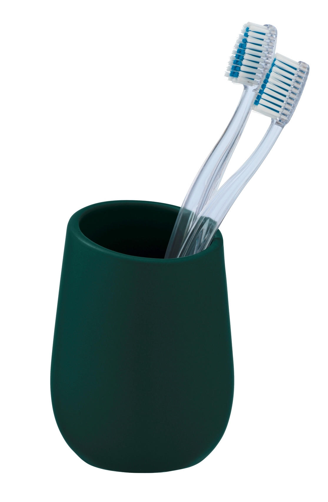 ZAHNPUTZBECHER Keramik  - Dunkelgrün/Grün, Basics, Keramik (8/11/8cm) - Wenko