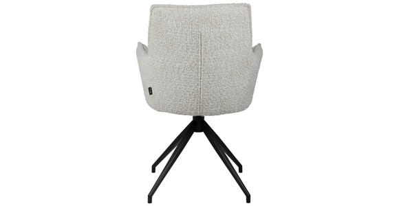 ARMLEHNSTUHL in Eisen Chenille - Beige/Schwarz, Design, Textil/Metall (59/89,5/63cm) - Novel