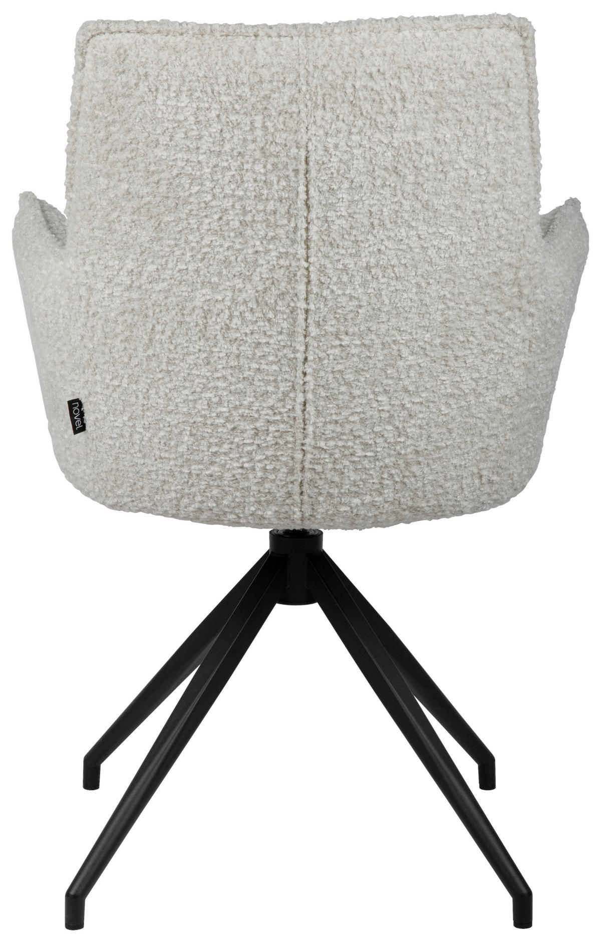 ARMLEHNSTUHL  in Eisen Chenille  - Beige/Schwarz, Design, Textil/Metall (59/89,5/63cm) - Novel