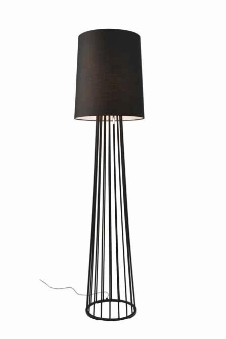 STEHLEUCHTE 40/155 cm    - Schwarz, LIFESTYLE, Textil/Metall (40/155cm) - Villeroy & Boch