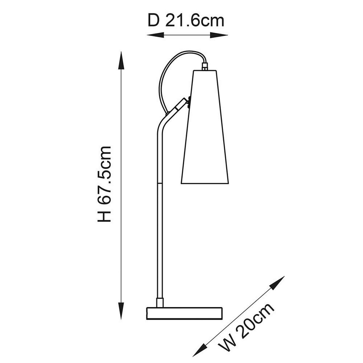TISCHLEUCHTE 20/67,5 cm   - Messingfarben, KONVENTIONELL, Metall (20/67,5cm) - ENDON