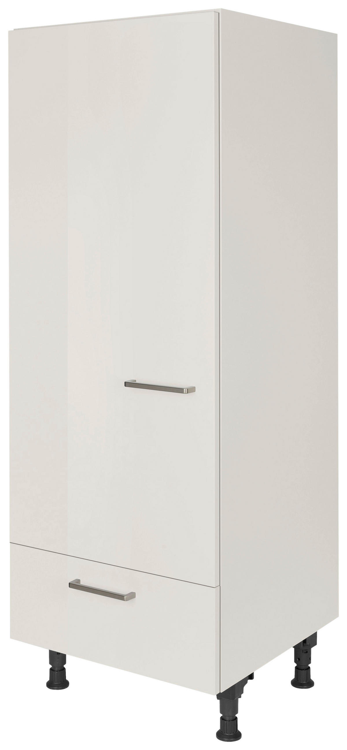 GERÄTEUMBAUSCHRANK 60/168/58 cm  Hellgrau  - Edelstahlfarben/Hellgrau, Modern, Holzwerkstoff/Metall (60/168/58cm) - Nobilia