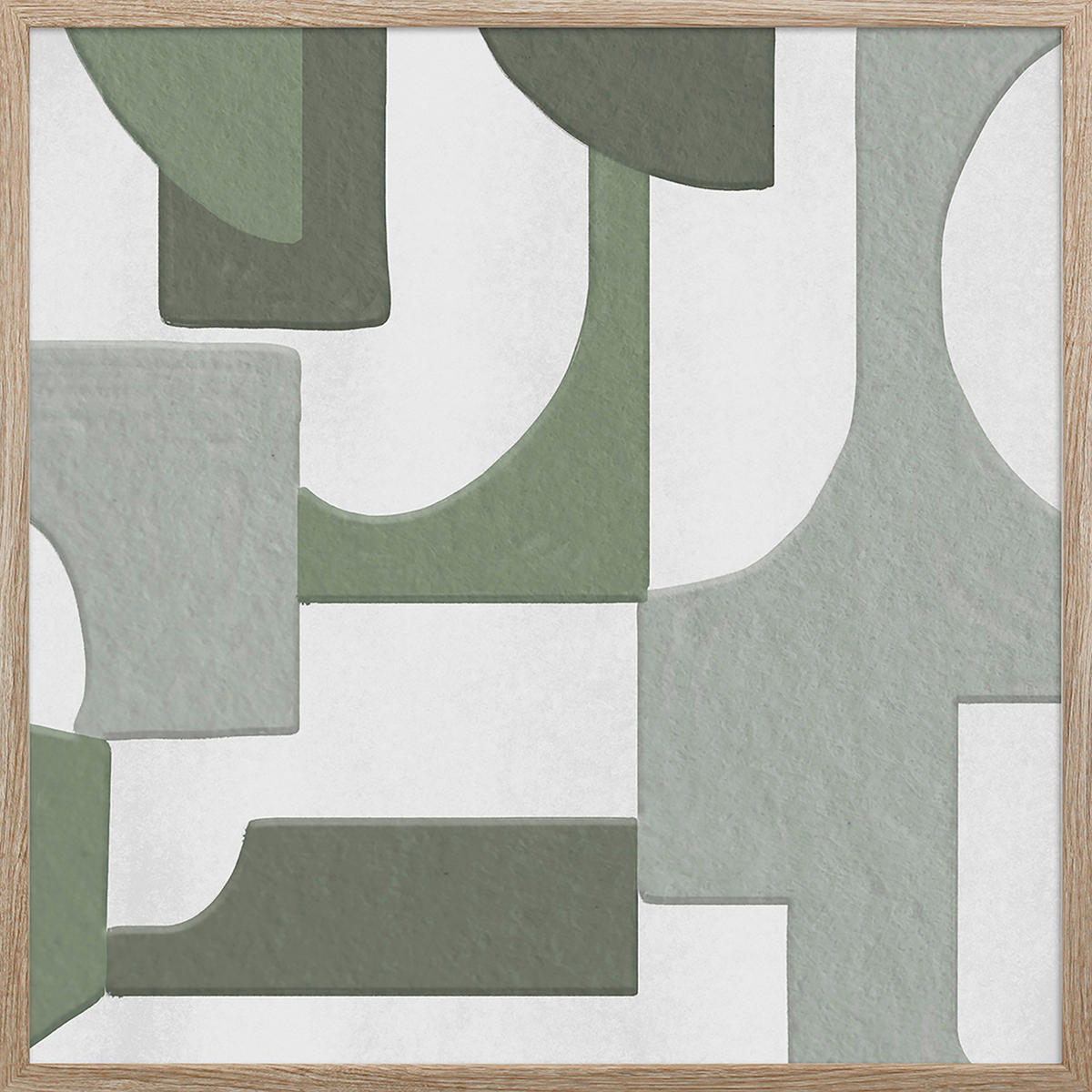 LEINWANDBILD Abstraktes 55/55 cm  - Pastellgrün/Naturfarben, Trend, Holzwerkstoff/Kunststoff (55/55cm) - Monee