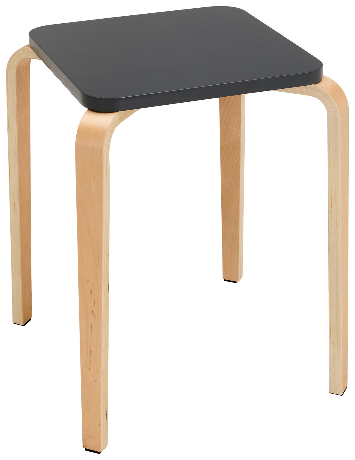 STAPELHOCKER Anthrazit, Naturfarben  - Anthrazit/Naturfarben, Basics, Holz (33/45/33cm) - Boxxx