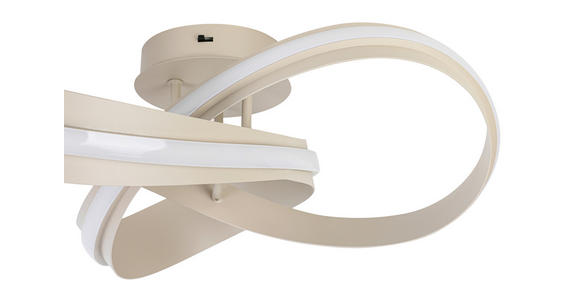 LED-DECKENLEUCHTE Orilo 52/22 cm  - Sandfarben, Design, Kunststoff/Metall (52/22cm) - Novel