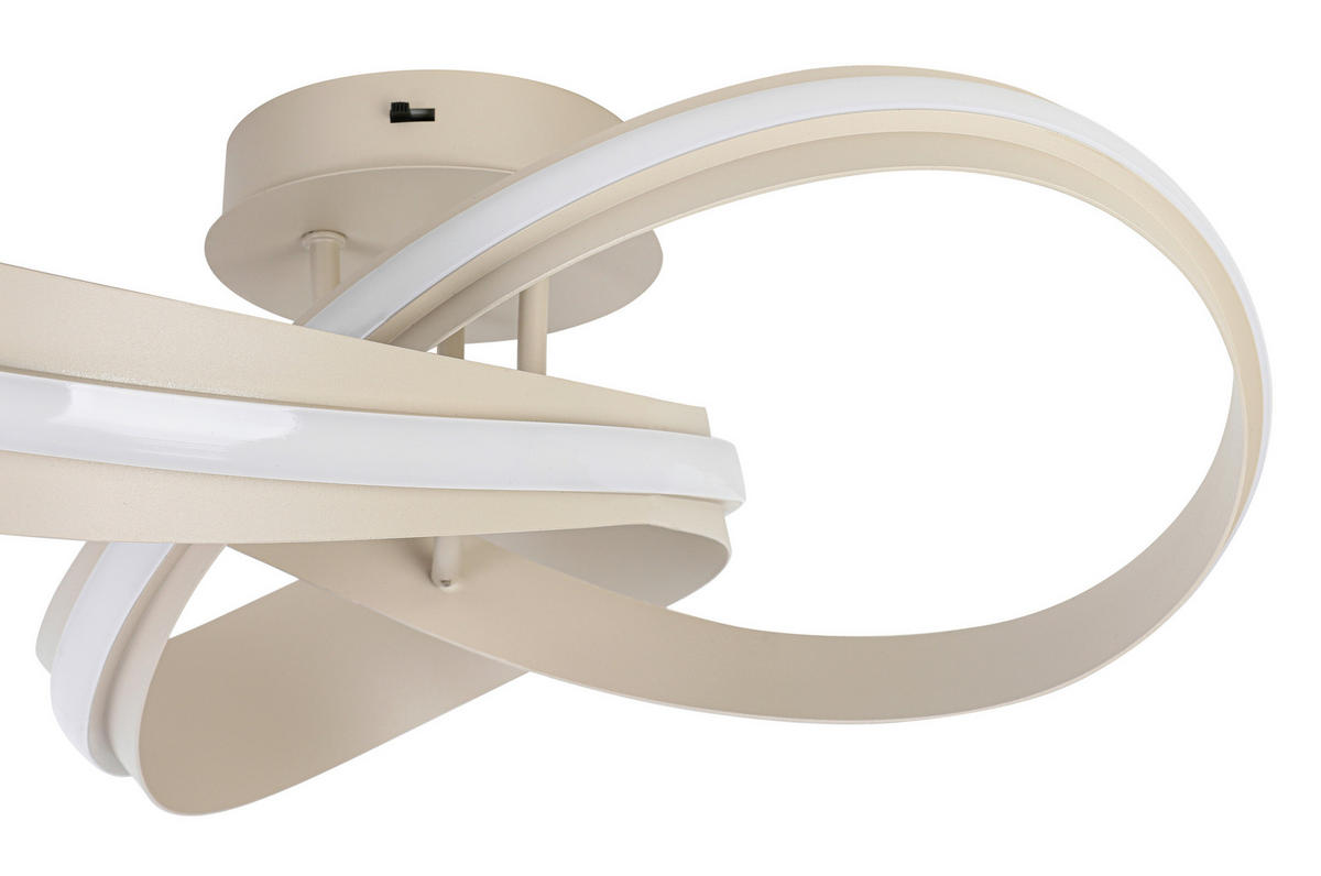 LED PLAFONJERA Orilo  - boja peska, Dizajnerski, metal/plastika (52/22cm) - Novel