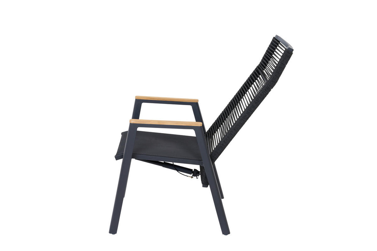 GARTENSESSEL Holz, Metall, Kunststoff Grau  - Grau, Basics, Holz/Kunststoff (56/113/77cm) - Siena Garden