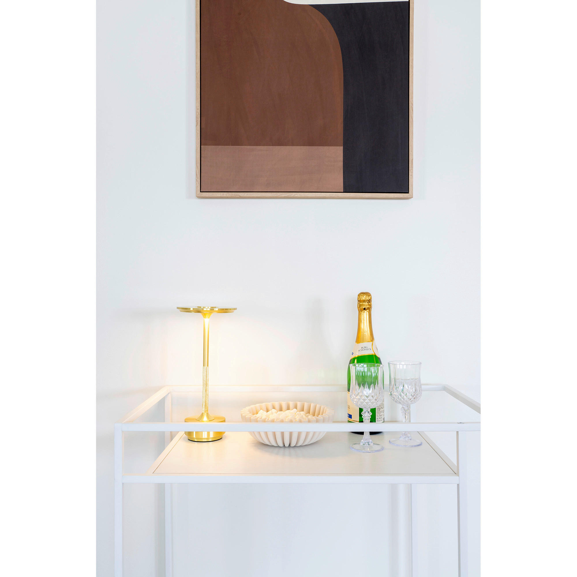 SERVIERWAGEN Weiß  - Weiß, Design, Holz/Metall (40/79/68cm)