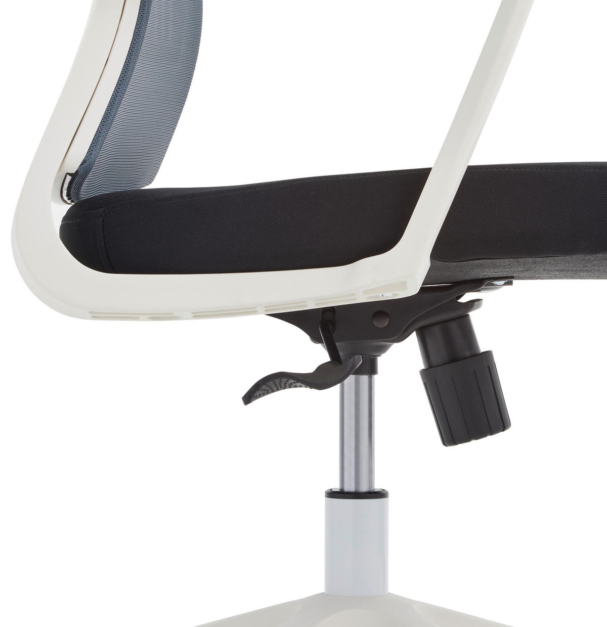 DREHSTUHL Flachgewebe, Netz Grau, Schwarz, Weiß  - Schwarz/Weiß, MODERN, Kunststoff/Textil (61,5/99-109/64cm) - home24