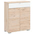 SCHUHSCHRANK 80/100/34 cm - Eichefarben/Silberfarben, Design, Holzwerkstoff/Metall (80/100/34cm) - Cassando SCHUHSCHRANK 80/100/34 cm - Eichefarben/Silberfarben, Design, Holzwerkstoff/Metall (80/100/34cm) - Cassando