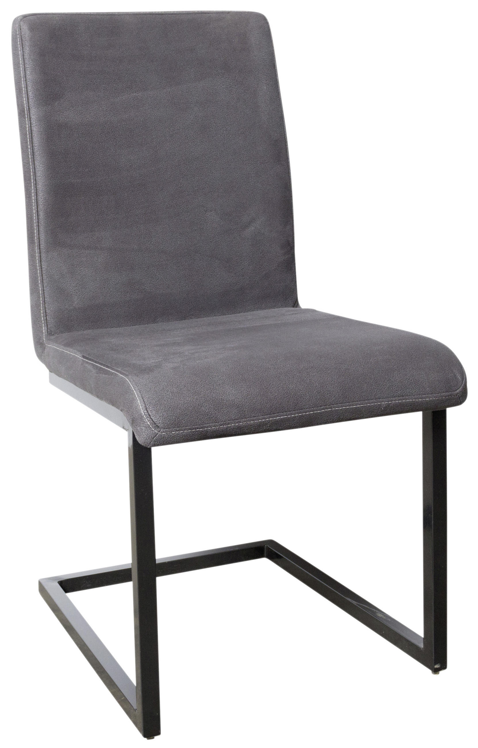 Schwingstuhl in Metall, Textil Anthrazit, Schwarz