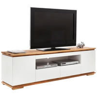 LOWBOARD Chiaro  in 202/54/40 cm  - Weiss/Eichefarben, Design, Holz/Holzwerkstoff (202/54/40cm)