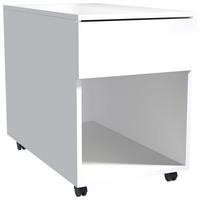 ROLLCONTAINER Weiß  - Weiß, MODERN, Holzwerkstoff/Kunststoff (39/55/70cm) - MID.YOU