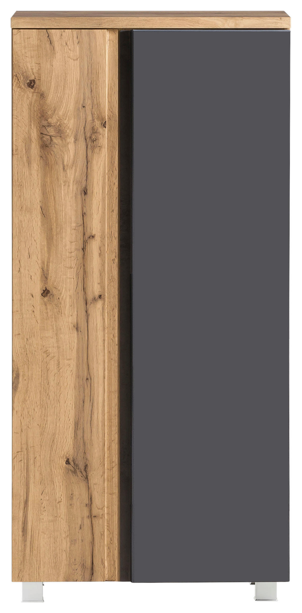 MIDISCHRANK 65/130/35 cm  - Eiche Wotan/Grau, Modern, Holzwerkstoff (65/130/35cm) - Held
