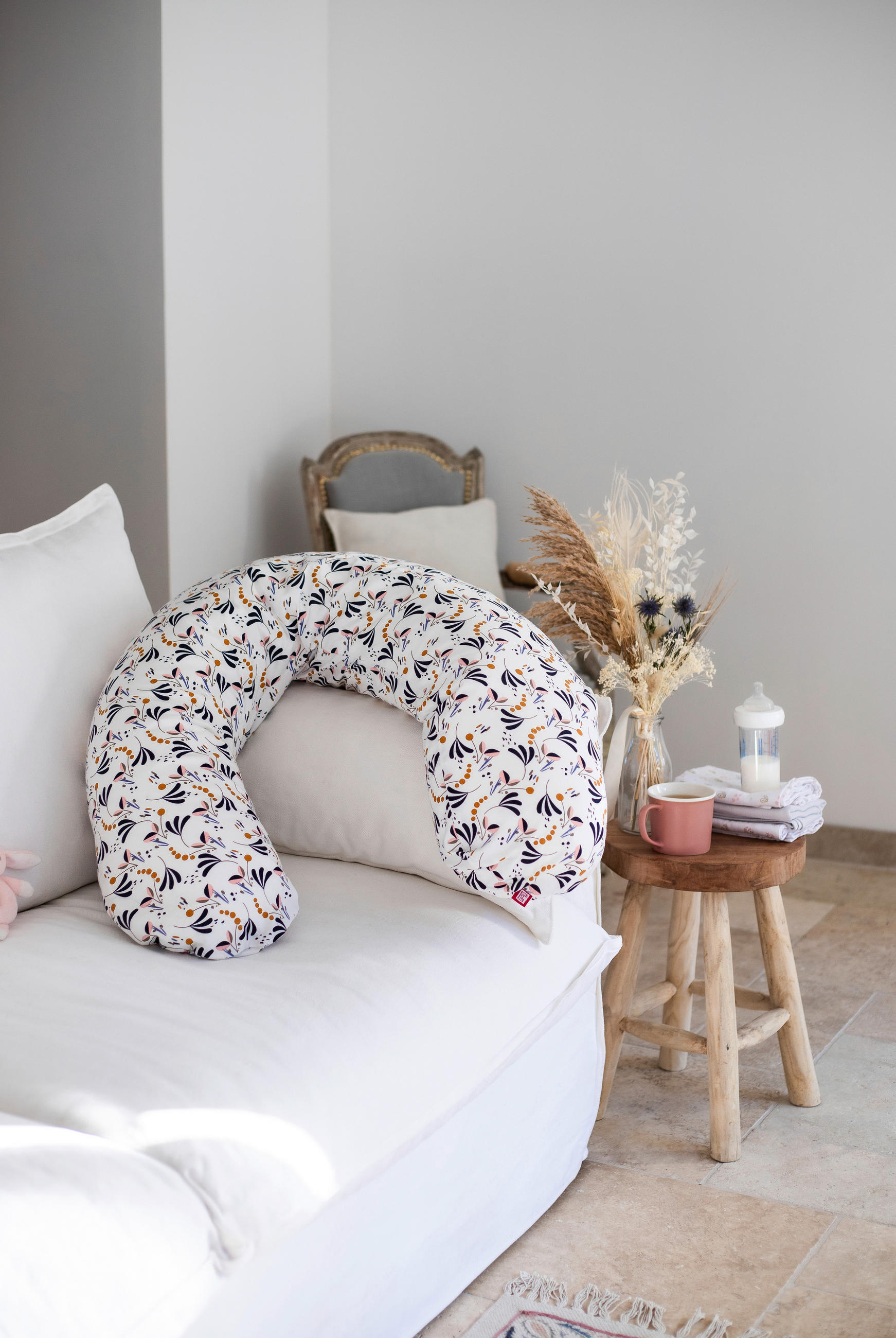 STILLKISSEN 170 cm Big Flopsy Fleur de Coton Howell White   - Weiß, KONVENTIONELL, Textil (170cm) - Beaba