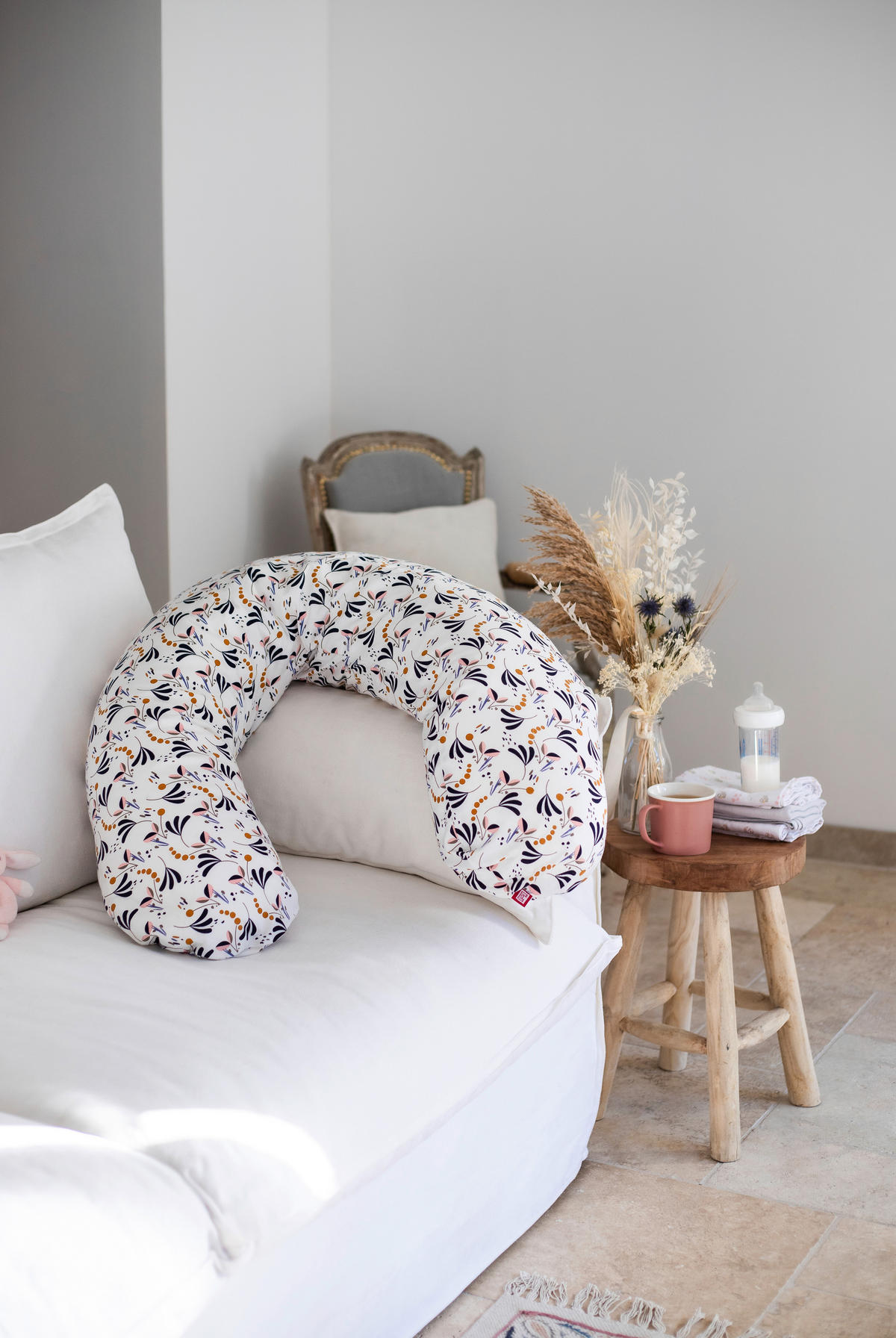 STILLKISSEN 170 cm Big Flopsy Fleur de Coton Howell White   - Weiß, KONVENTIONELL, Textil (170cm) - Beaba