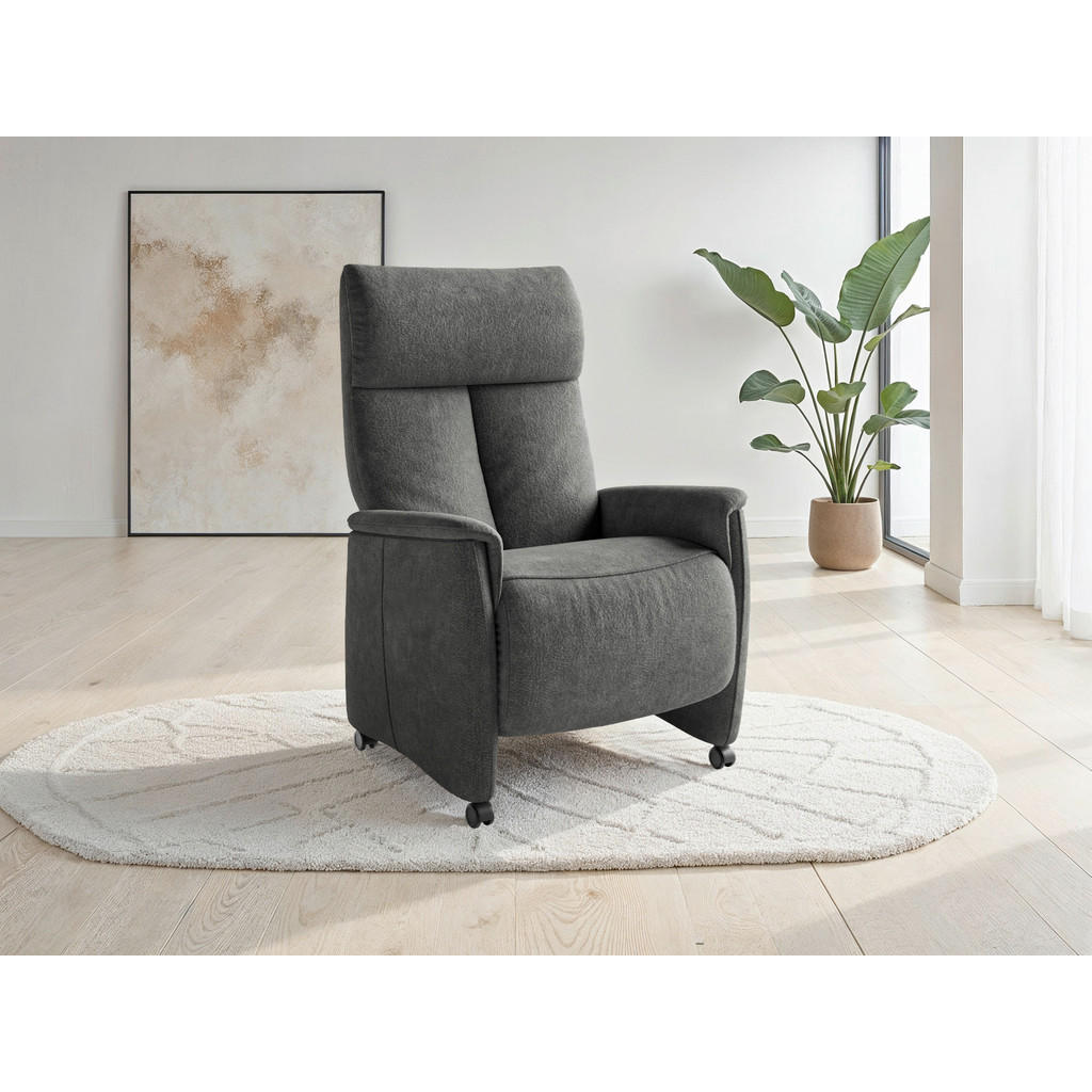 Sit & More RELAXAČNÉ KRESLO, textil, tmavosivá