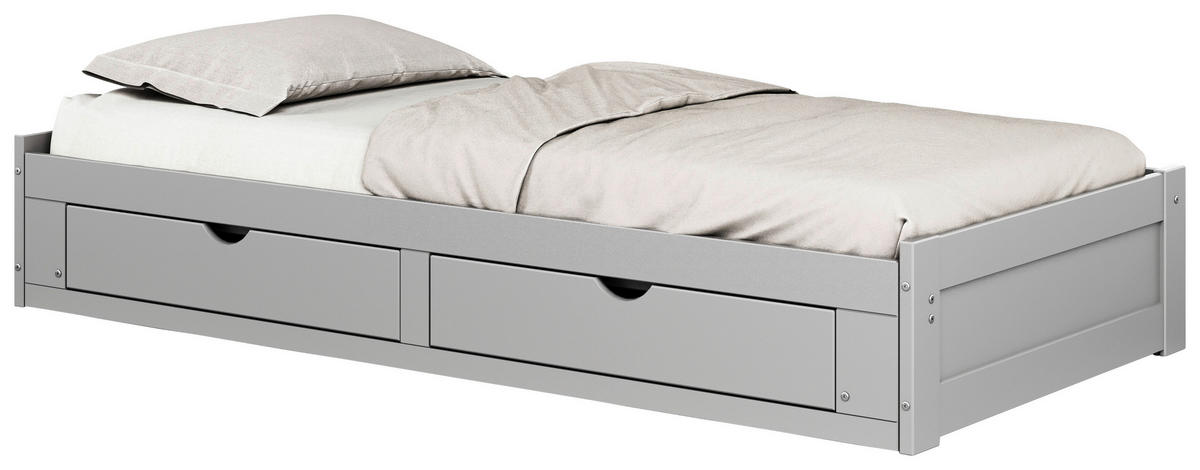 AUSZIEHBETT 90/200 cm Grau  - Grau, Modern, Holz/Holzwerkstoff (90/200cm) - MID.YOU