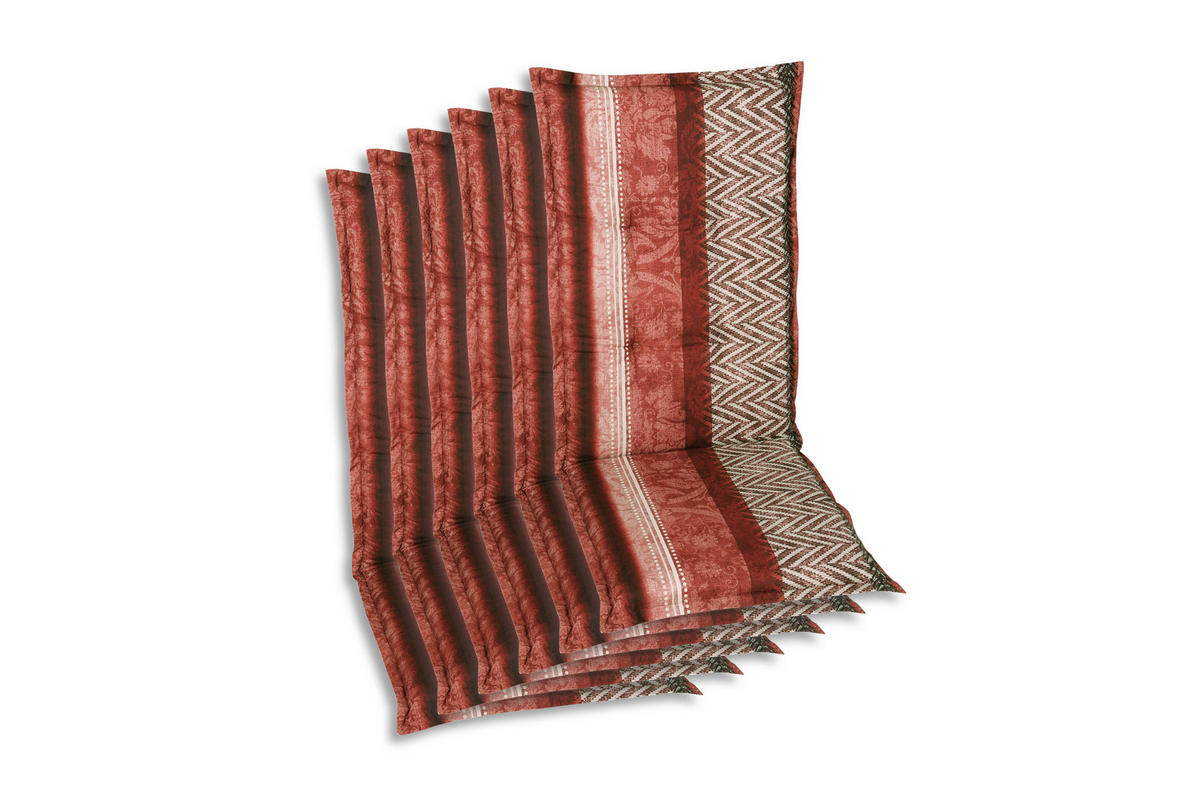 SESSELAUFLAGENSET Graphik  - Rot/Schwarz, Basics, Textil (50/6/108cm)