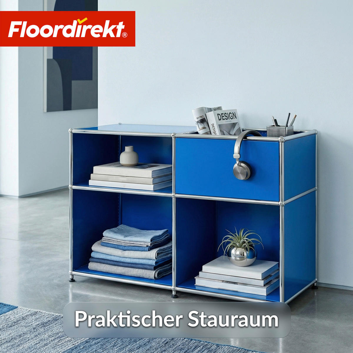 SIDEBOARD Concept Epure MK-030 88/65/40 cm  - Blau, Basics, Metall (88/65/40cm) - Floordirekt