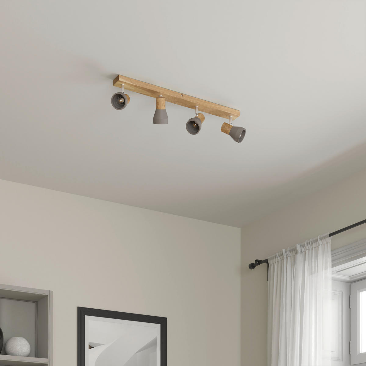STRAHLER Alina 77/7,2/12,3 cm  - Eschefarben/Grau, Natur, Holz/Stein (77/7,2/12,3cm) - Novel