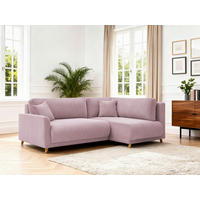 HÖRNSOFFA i manchester rosa  - rosa/naturfärgad, Design, textil (224/148cm) - P & B