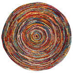 WEBTEPPICH Sixteen round  - Multicolor, Trend, Textil (120cm) - Novel