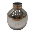 VASE 13.50 cm  - Nickelfarben, Basics, Metall (11/13,5cm) - Ambia Home