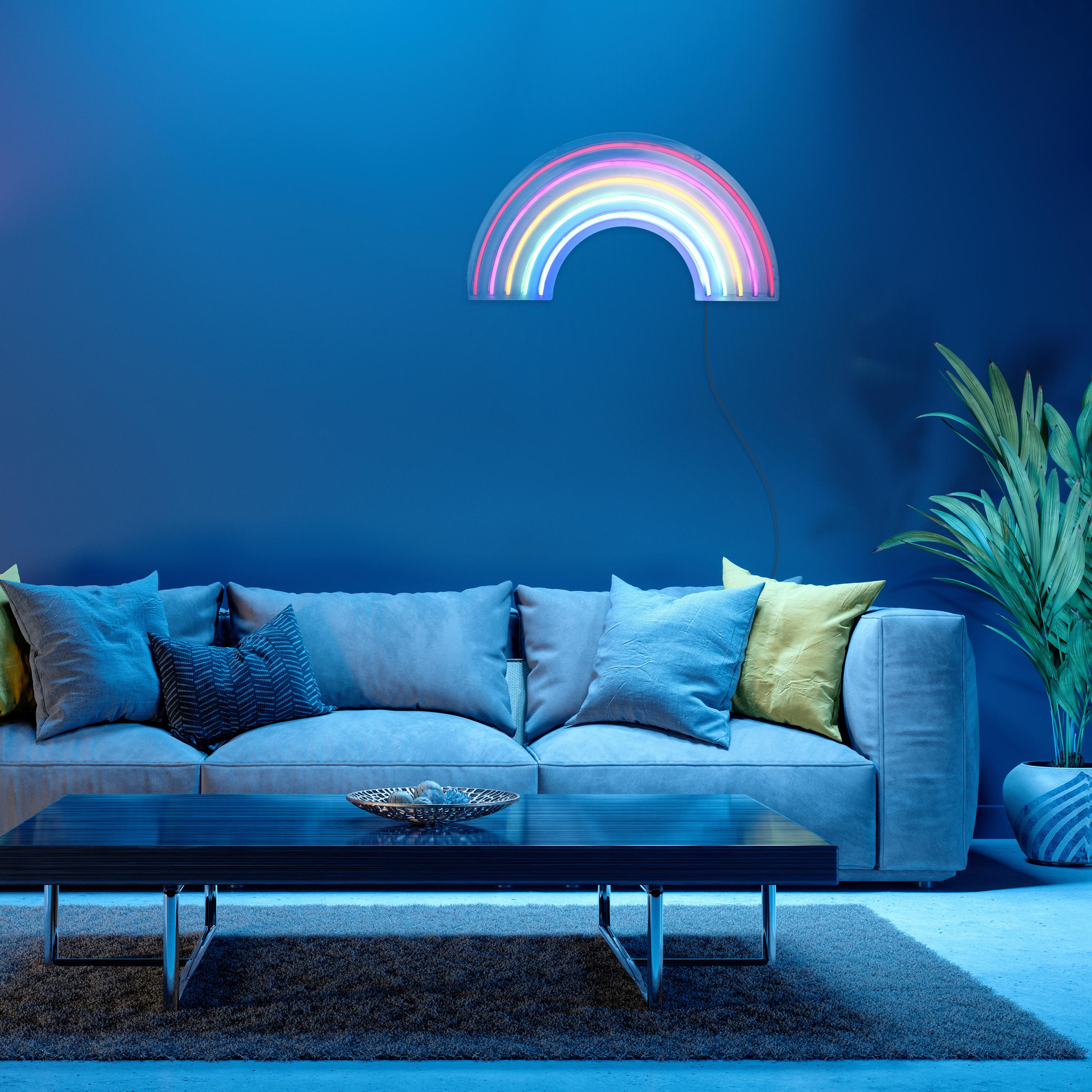 LED-DEKOLEUCHTE Neon-Rainbow 63/1,5/32 cm   - Basics, Kunststoff (63/1,5/32cm)