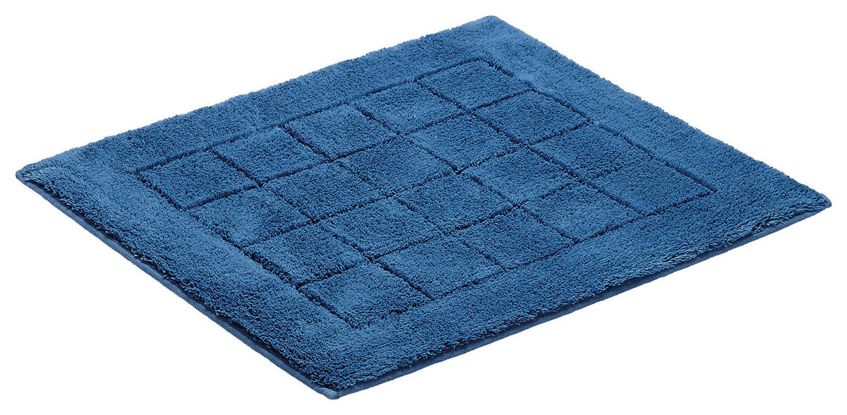 Badematte 55 x 65 Exclusive Dunkelblau 55/65 cm  - Dunkelblau, Basics, Kunststoff/Textil (55/65cm) - Vossen