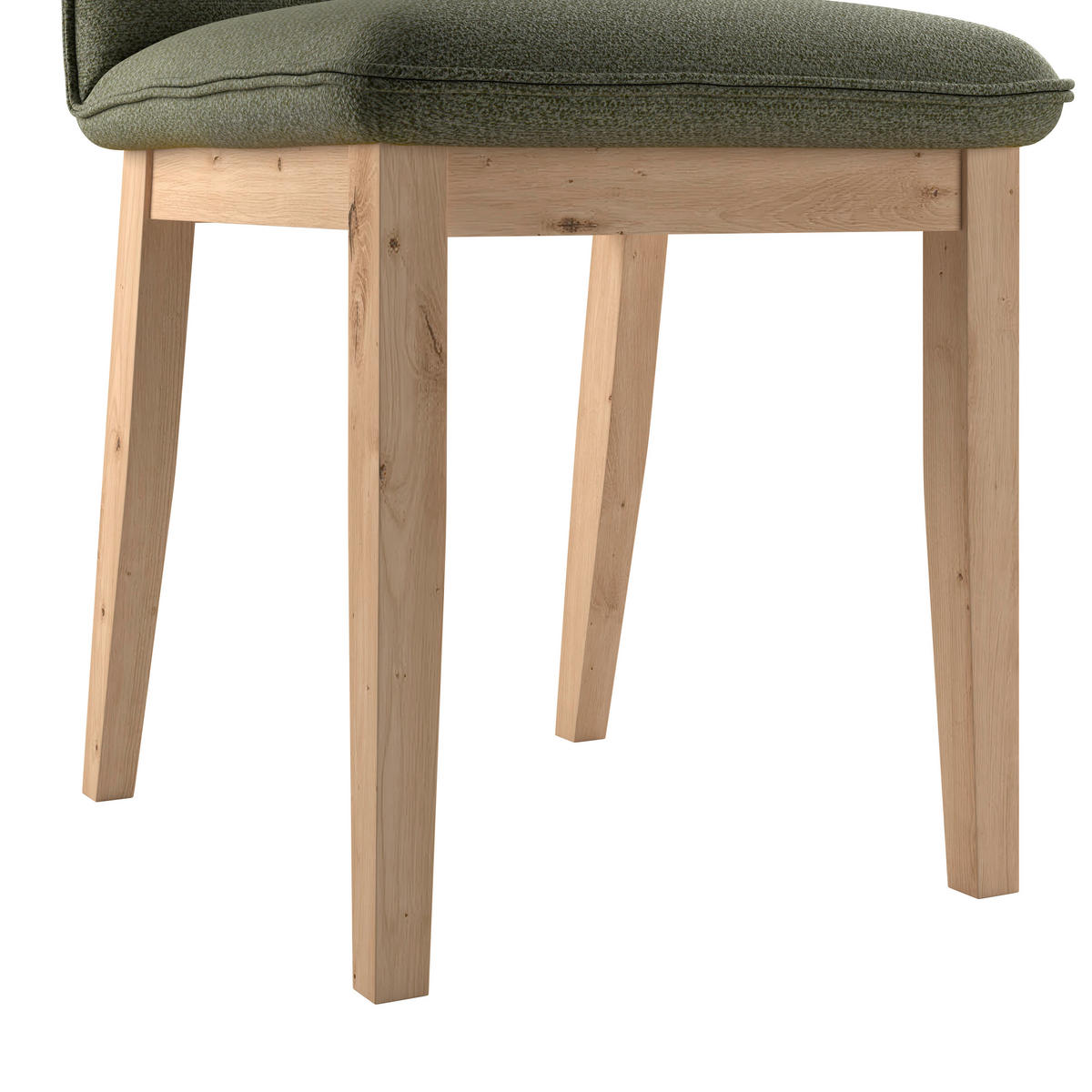 STUHL   Webstoff  - Eichefarben/Grün, KONVENTIONELL, Holz/Textil (47/91/44cm) - Livetastic