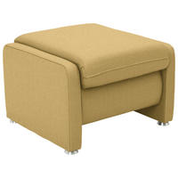HOCKER in Textil Gelb  - Gelb/Alufarben, KONVENTIONELL, Textil/Metall (67/44/58cm) - Beldomo Comfort