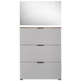 GARDEROBE 2-teilig in 100/200/19 cm - Kaschmir/Eichefarben, Design, Glas/Holzwerkstoff (100/200/19cm) - Voleo