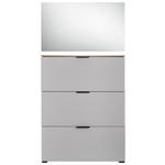 GARDEROBE 2-teilig  in 100/200/19 cm  - Kaschmir/Eichefarben, Design, Glas/Holzwerkstoff (100/200/19cm) - Voleo