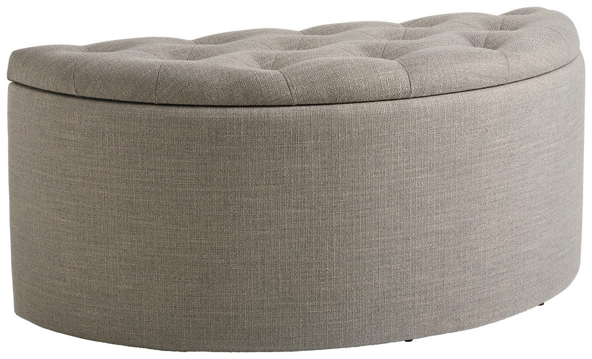 HOCKER in Textil, Holzwerkstoff Grau  - Grau, Design, Holzwerkstoff/Textil (100/44/42cm) - MID.YOU