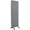 TRENNWAND Metall, Kunststoff, Textil Dunkelgrau  - Dunkelgrau, Basics, Kunststoff/Textil (60/177/3cm) - MID.YOU