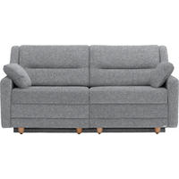 SCHLAFSOFA  in Mikrofaser Grau  - Buchefarben/Grau, KONVENTIONELL, Holz/Textil (184/88/91cm) - Sedda