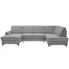 WOHNLANDSCHAFT in Webstoff Silberfarben  - Silberfarben/Schwarz, Konventionell, Textil/Metall (167/317/185cm) - Stylife