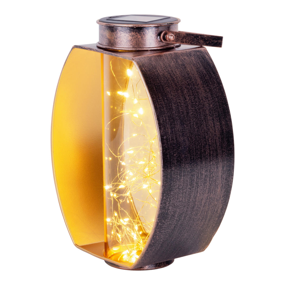 SOLARLEUCHTE Fairylight 19,5/12,5/26 cm   - Messingfarben/Goldfarben, Basics, Kunststoff/Metall (19,5/12,5/26cm) - Näve