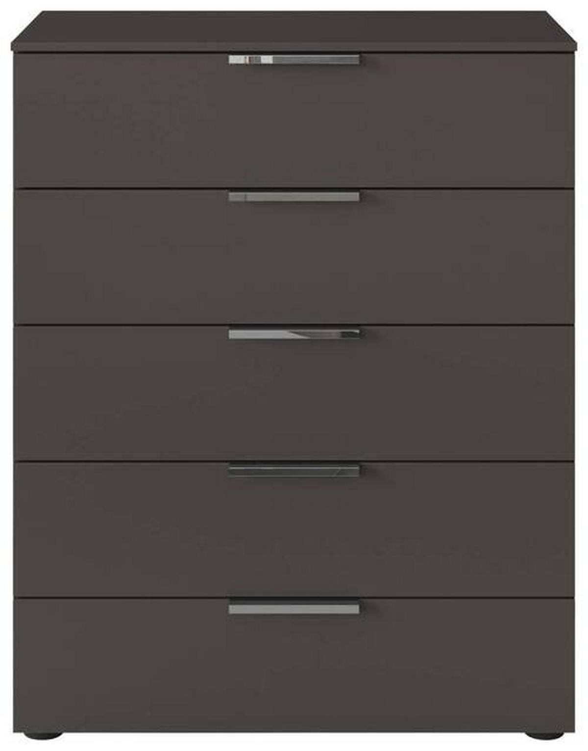 KOMÓD 80/100/42 cm  - grafitszürke/króm, Modern, műanyag/faalapú anyag (80/100/42cm) - Rauch Möbel
