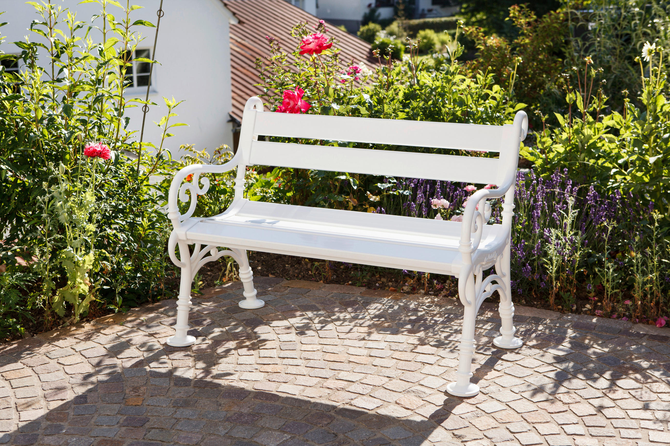 GARTENBANK 115/85/60 cm   - Weiß, Basics, Kunststoff (115/85/60cm) - Modante