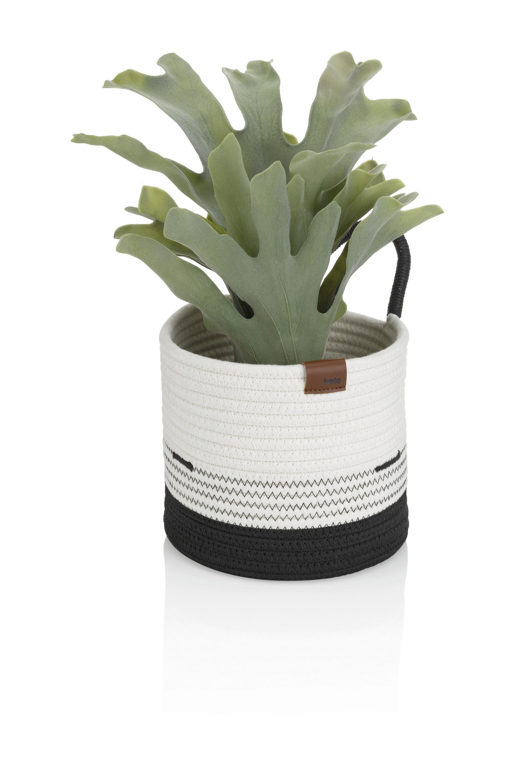 UNIVERSALKORB  18/17 cm - Schwarz/Weiß, Basics, Textil (18/17cm) - Kela