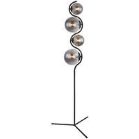 SVJETILJKA PODNA Porry  - crna, Design, staklo/metal (66/160cm) - Globo