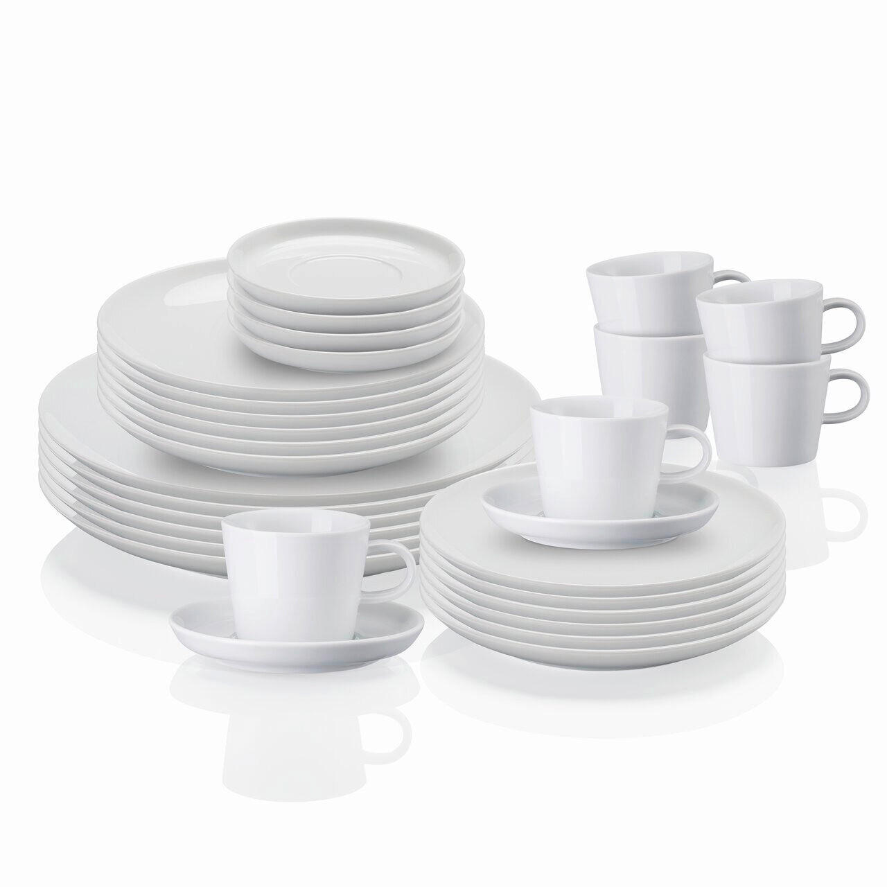KOMBISERVICE Weiß Cucina - Bianca 30-teilig 6 Personen  - Weiß, KONVENTIONELL, Keramik (34/34/32,7cm) - Thomas