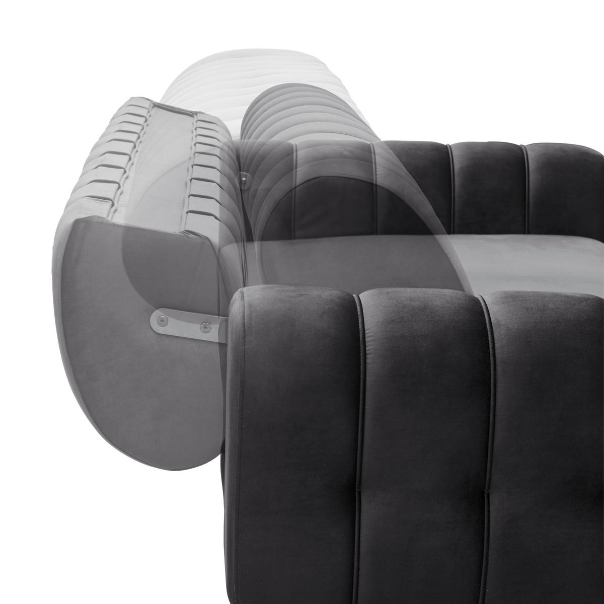 3-sitzer-sofa Aile, textil, negru - auriu/negru, Lifestyle, textil (244/80/90cm) - Based