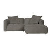 ECKSOFA in Webstoff Grau  - Schwarz/Grau, Lifestyle, Kunststoff/Textil (240/173cm) - Stylife