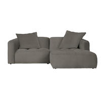 ECKSOFA in Webstoff Grau  - Schwarz/Grau, Lifestyle, Kunststoff/Textil (240/173cm) - Stylife